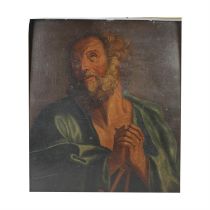 Oil on panel portrait of an elder