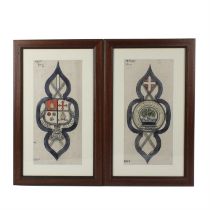 Two stained glass designs by Florence Camm