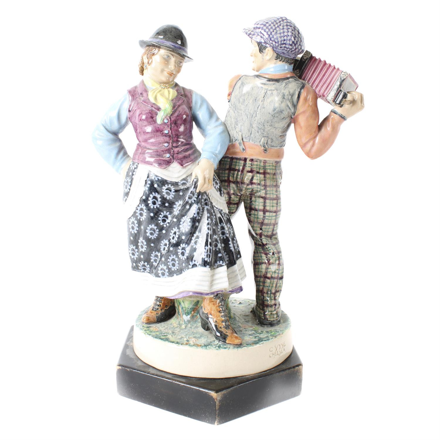 Charles Vyse 'The Dancing Gypsies' figural group - Image 2 of 9