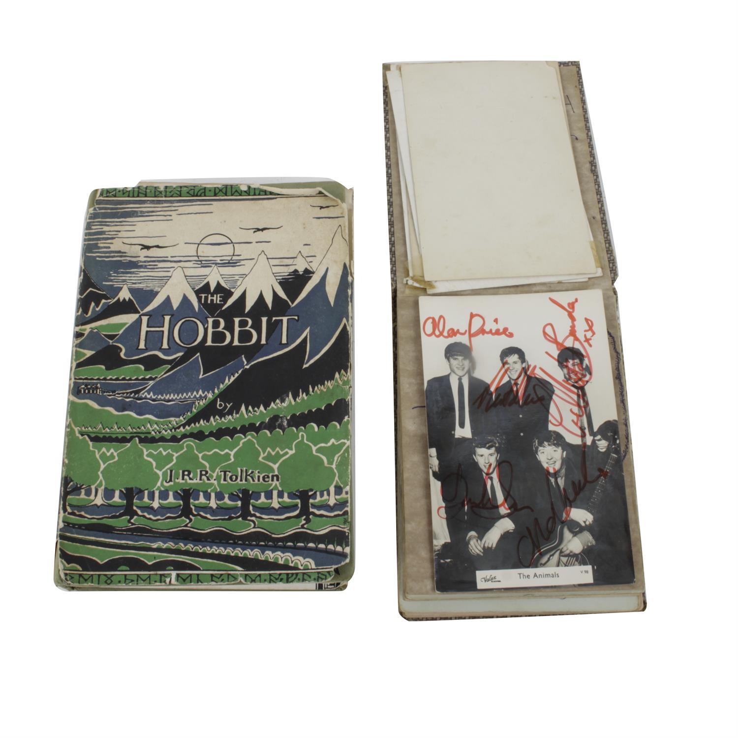 Vintage autograph album and a 1970 The Hobbit