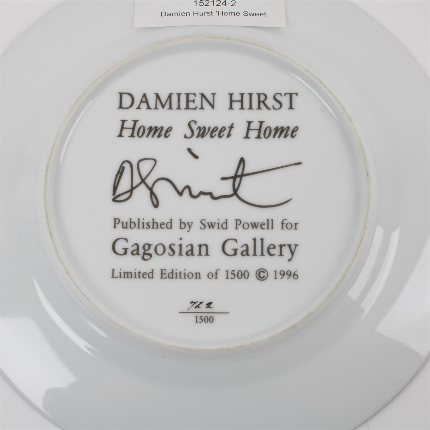 Damien Hirst 'Home Sweet Home' plate - Bild 2 aus 2