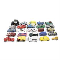 Assorted playworn diecast cars
