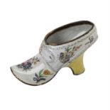 18th century enamel shoe