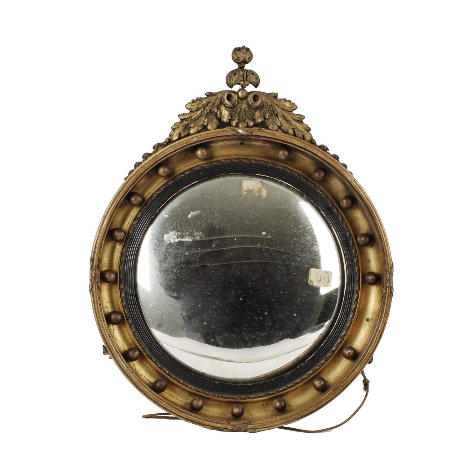 Four Regency style gilt convex mirrors