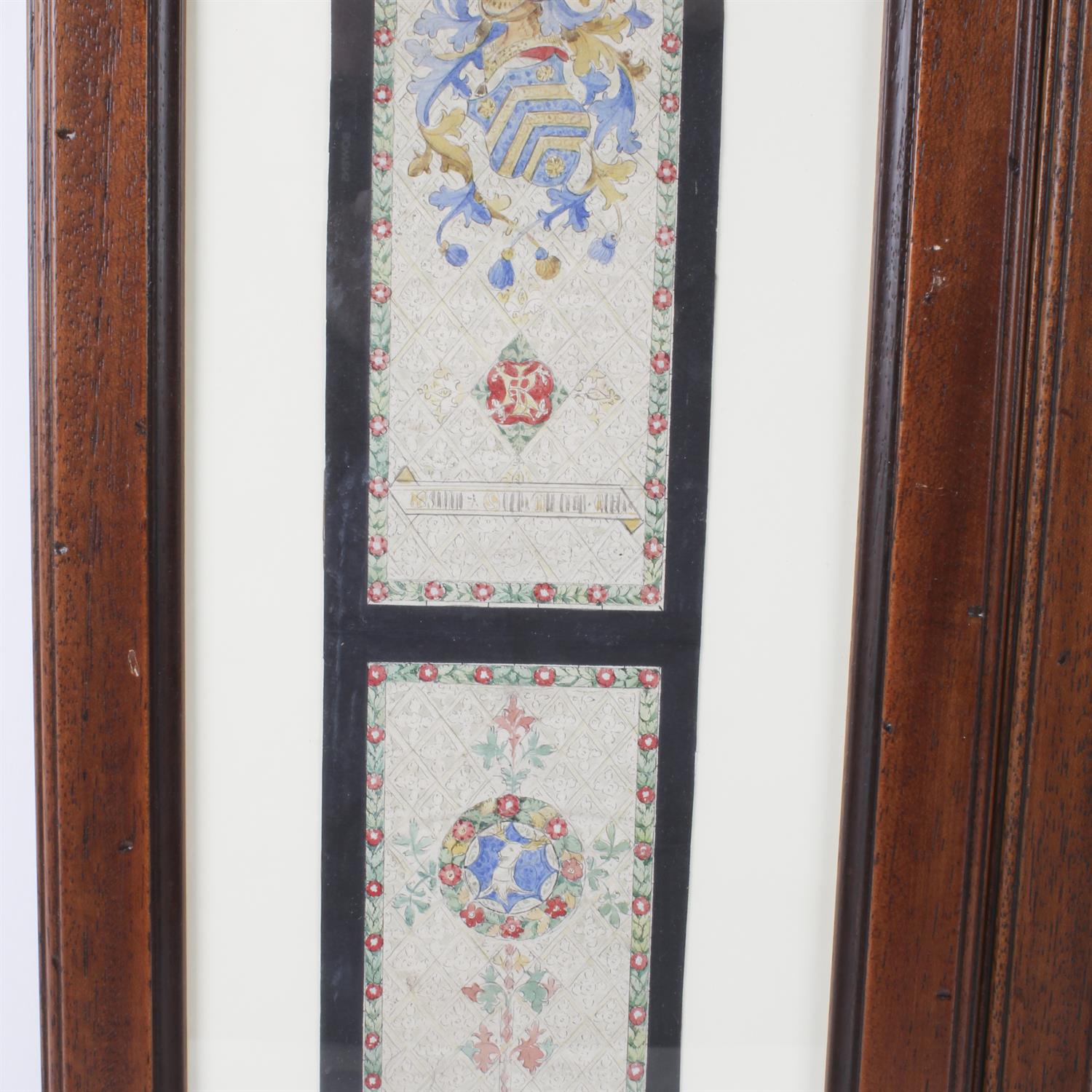 Two framed John Hardman & Co stained glass window designs - Image 3 of 4