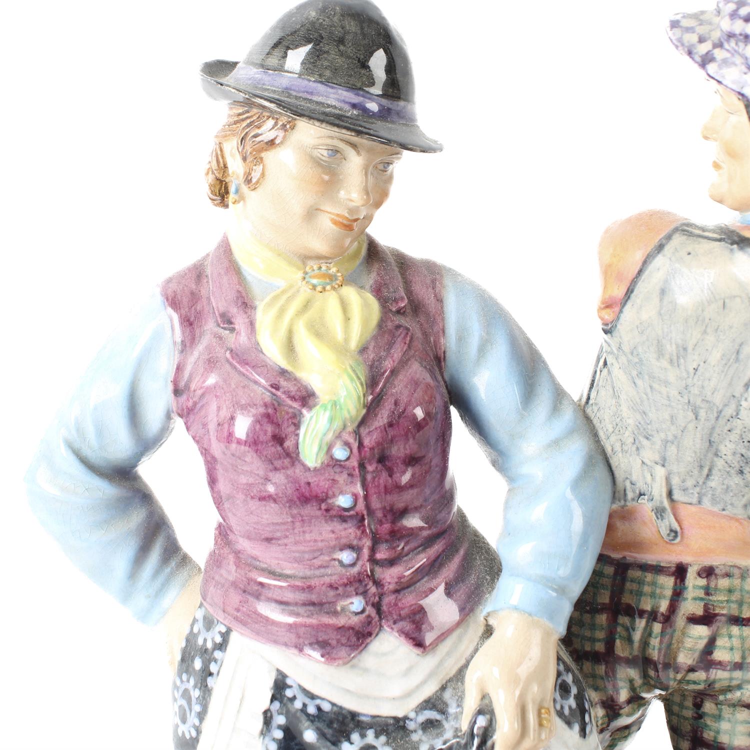 Charles Vyse 'The Dancing Gypsies' figural group - Image 3 of 9