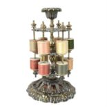 Brass two tier cotton reel holder