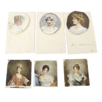 Assorted portrait miniatures