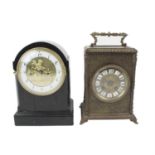 Two late 19th century mantel clocks