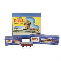 Assorted Hornby Dublo locomotive, wagons, track and accessories