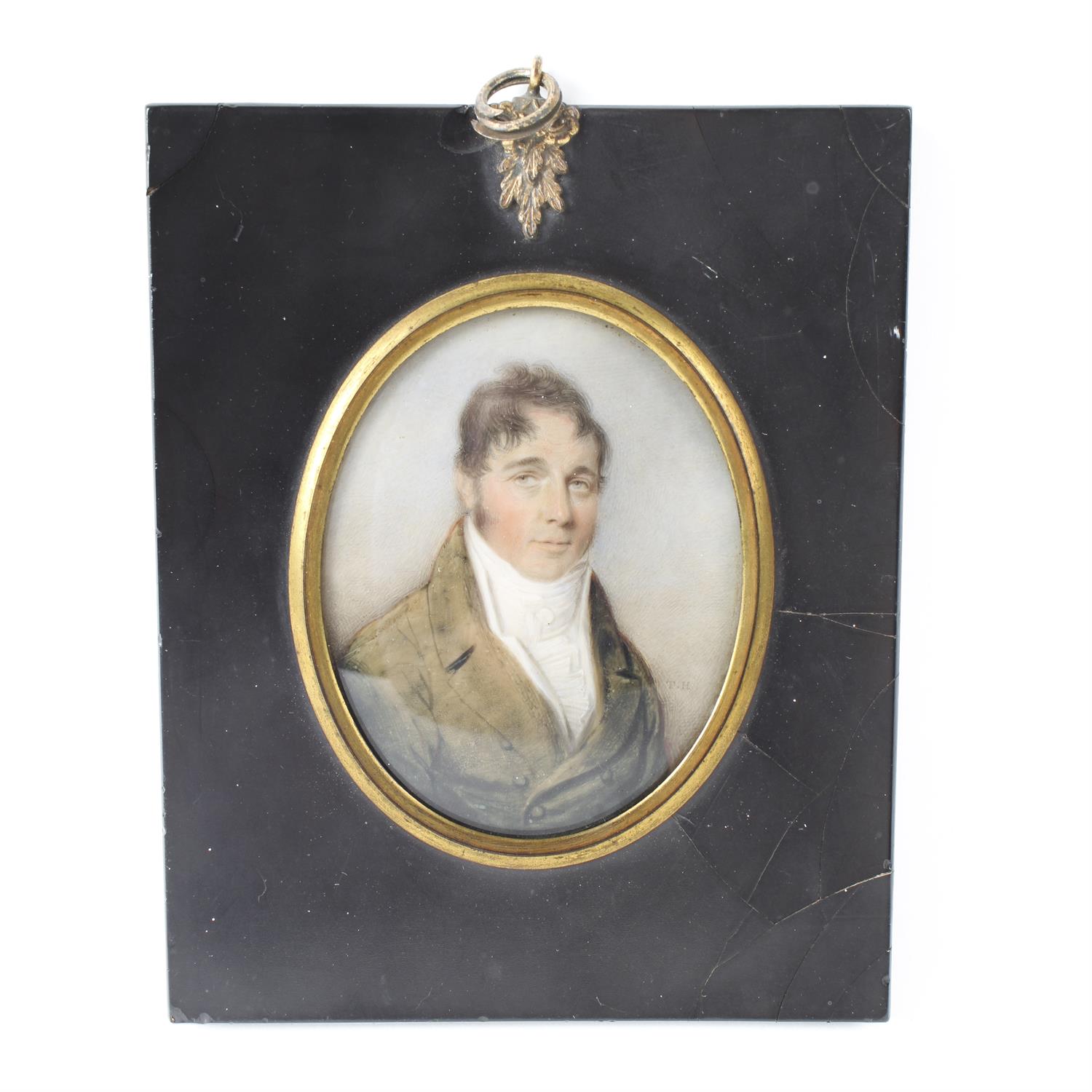 Attributed of Thomas Hazelhurst portrait miniature