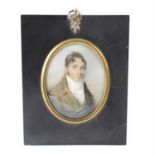 Attributed of Thomas Hazelhurst portrait miniature