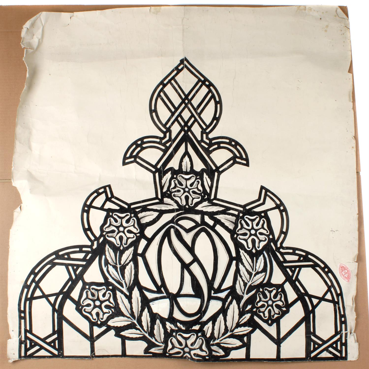 John Hardman & Co rolled stained glass drawings