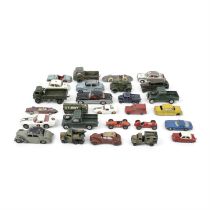 Assorted playworn diecast cars