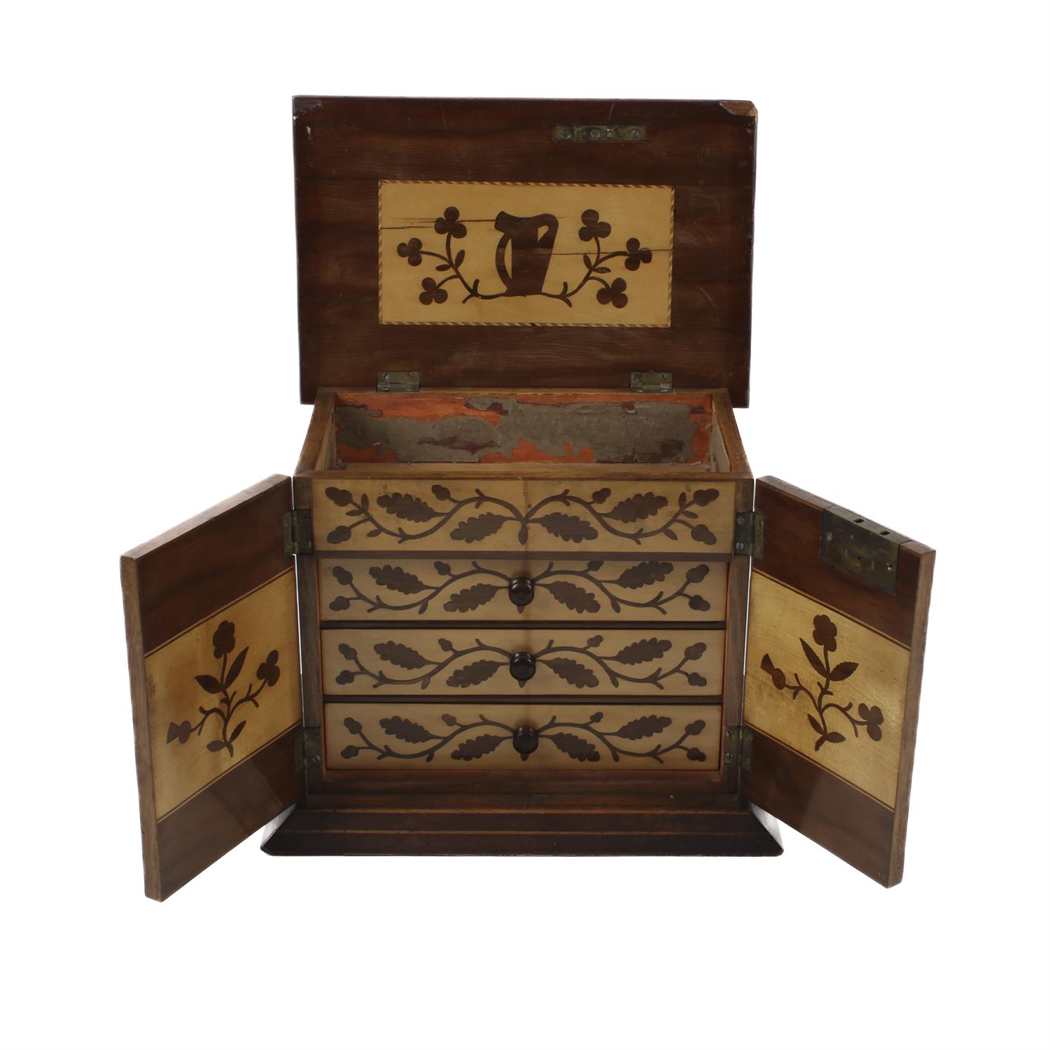 Victorian Killarney Ware Table Cabinet - Bild 2 aus 2