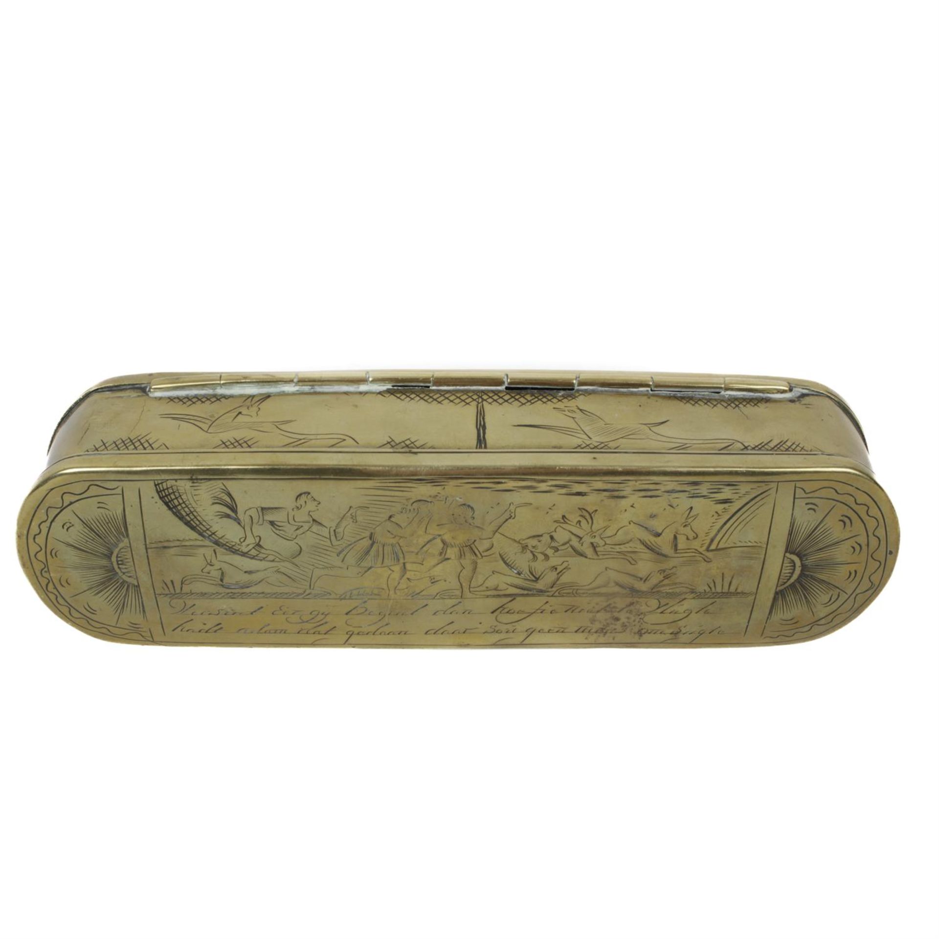 A Dutch brass snuff box - Image 2 of 3
