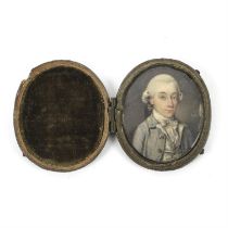 Portrait miniature of a gentleman in 18th century dress