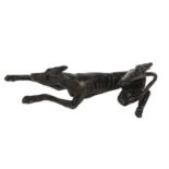 Muhmood Tahir bronze model of a greyhound