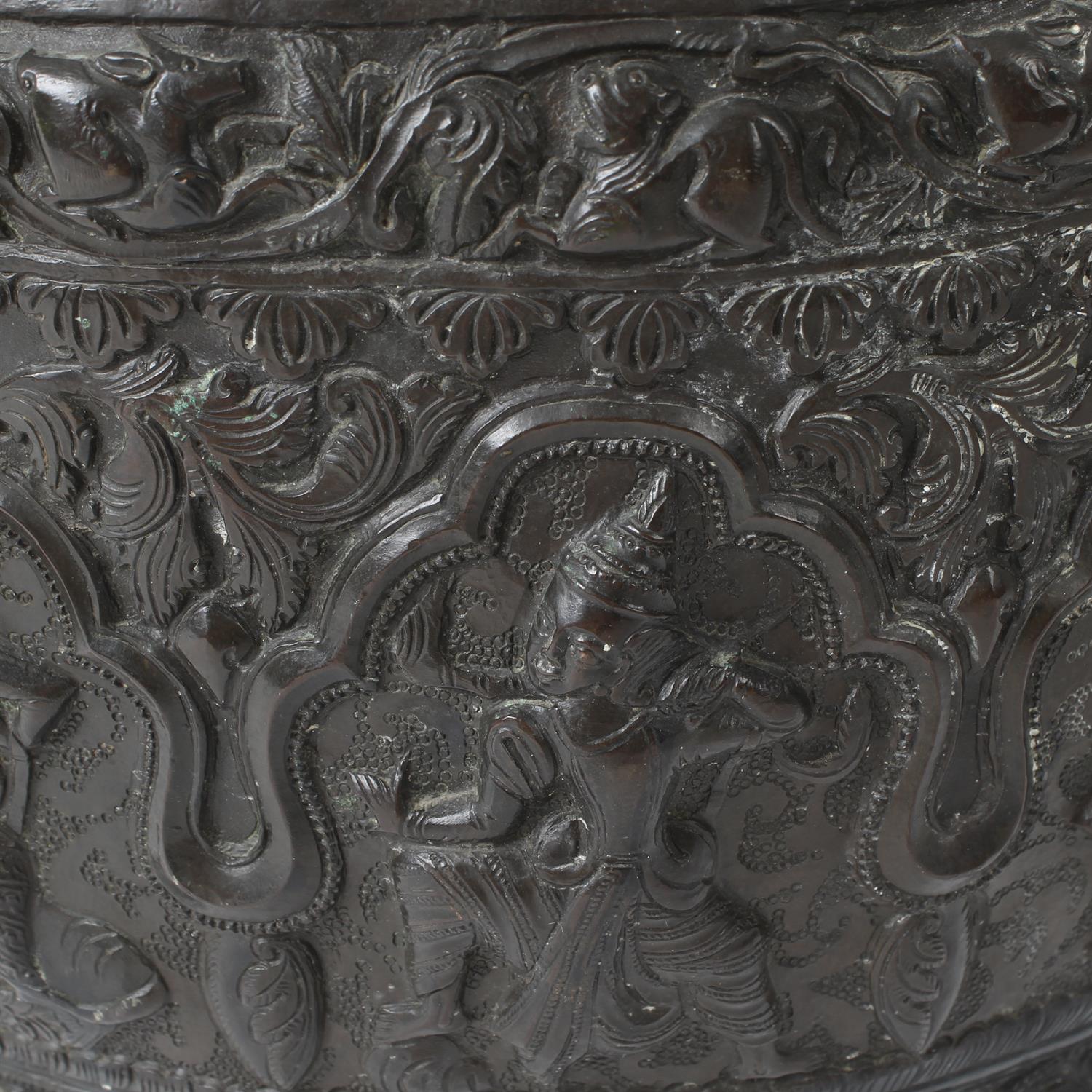 Indian copper jardiniere, possibly Bombay School of Arts and Crafts - Image 6 of 7