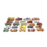 Assorted playworn diecast cars