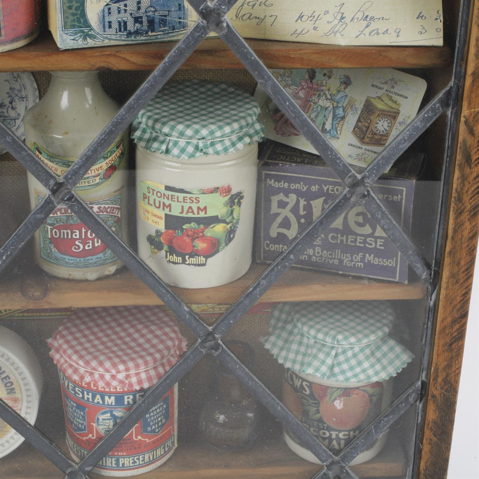 Display cabinet with vintage packaging contents - Image 3 of 3