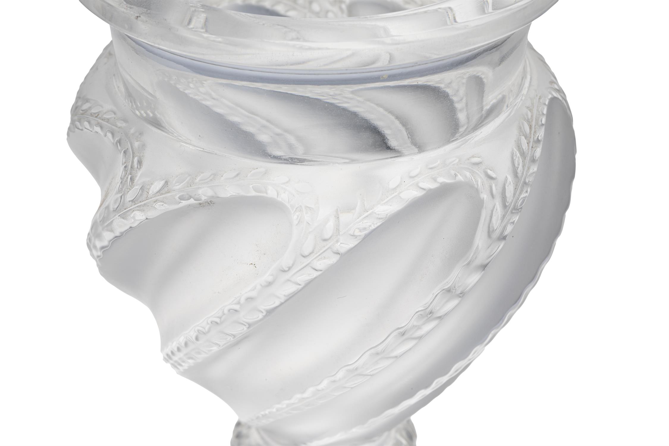 Lalique Ermenonville vase and Anemone flower head candlestick - Image 2 of 4