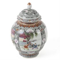 Chinese vase and cover with scenes of children playing