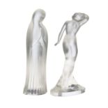 Two Lalique frosted glass figures