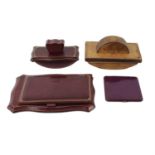 Asprey & Co notepad holder and blotter set and a Hermes blotter