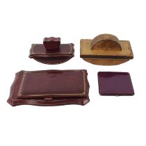 Asprey & Co notepad holder and blotter set and a Hermes blotter