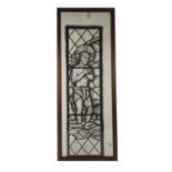 Two framed John Hardman & Co stained glass window designs