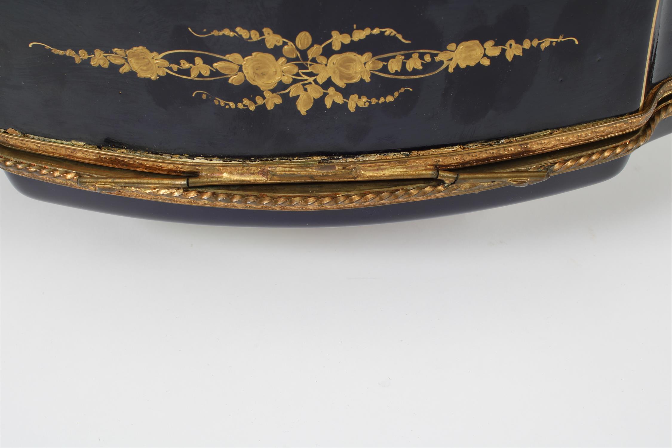 Sevres table casket with Watteau panels, signed G. Rochelle - Image 11 of 11