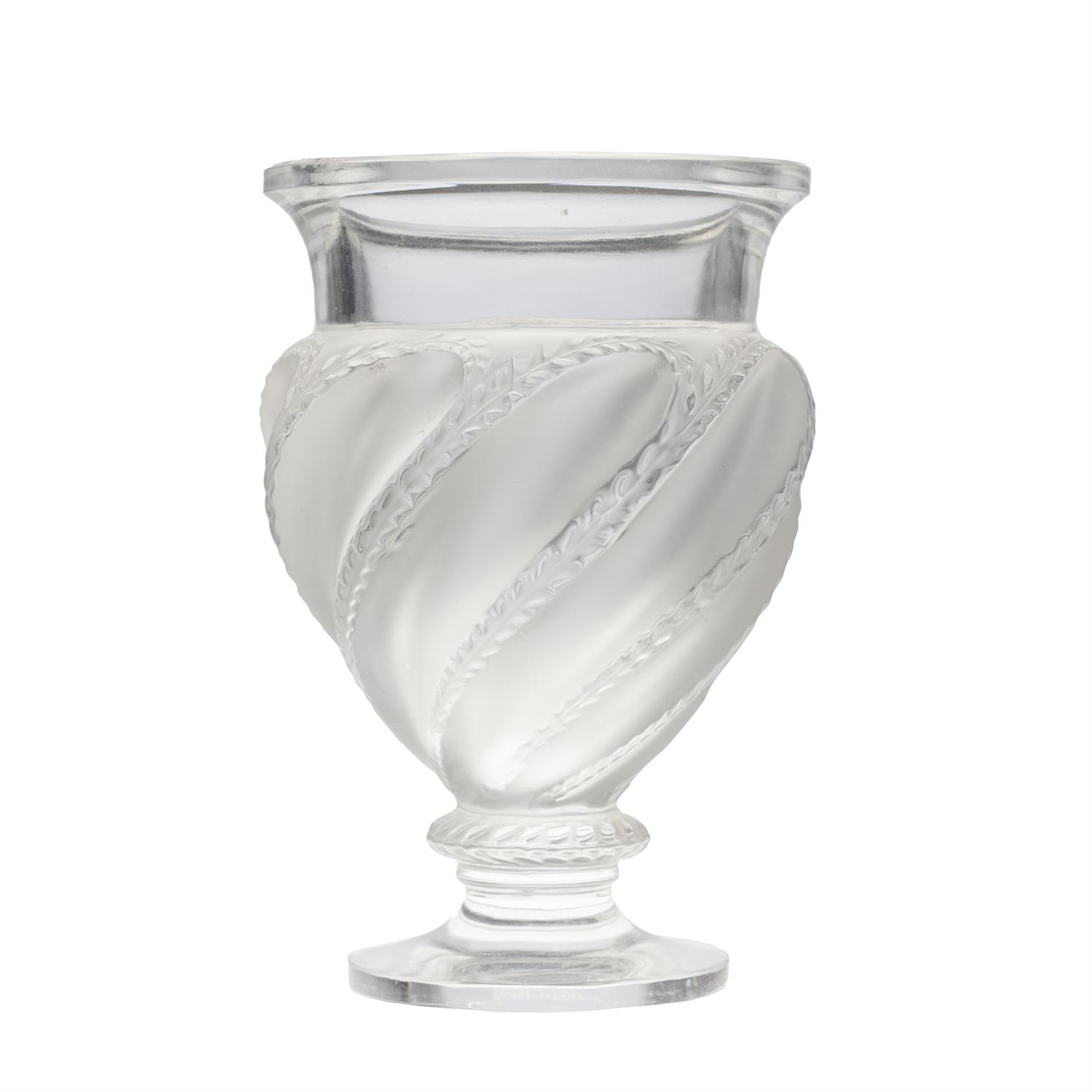 Lalique Ermenonville vase and Anemone flower head candlestick - Image 3 of 4