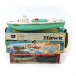 Boxed Dinky Toys Fun A'Hoy set and a Sutcliffe clockwork speed boat