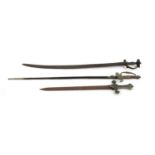 Assorted swords to include an Edward VII Infantry Officers sword