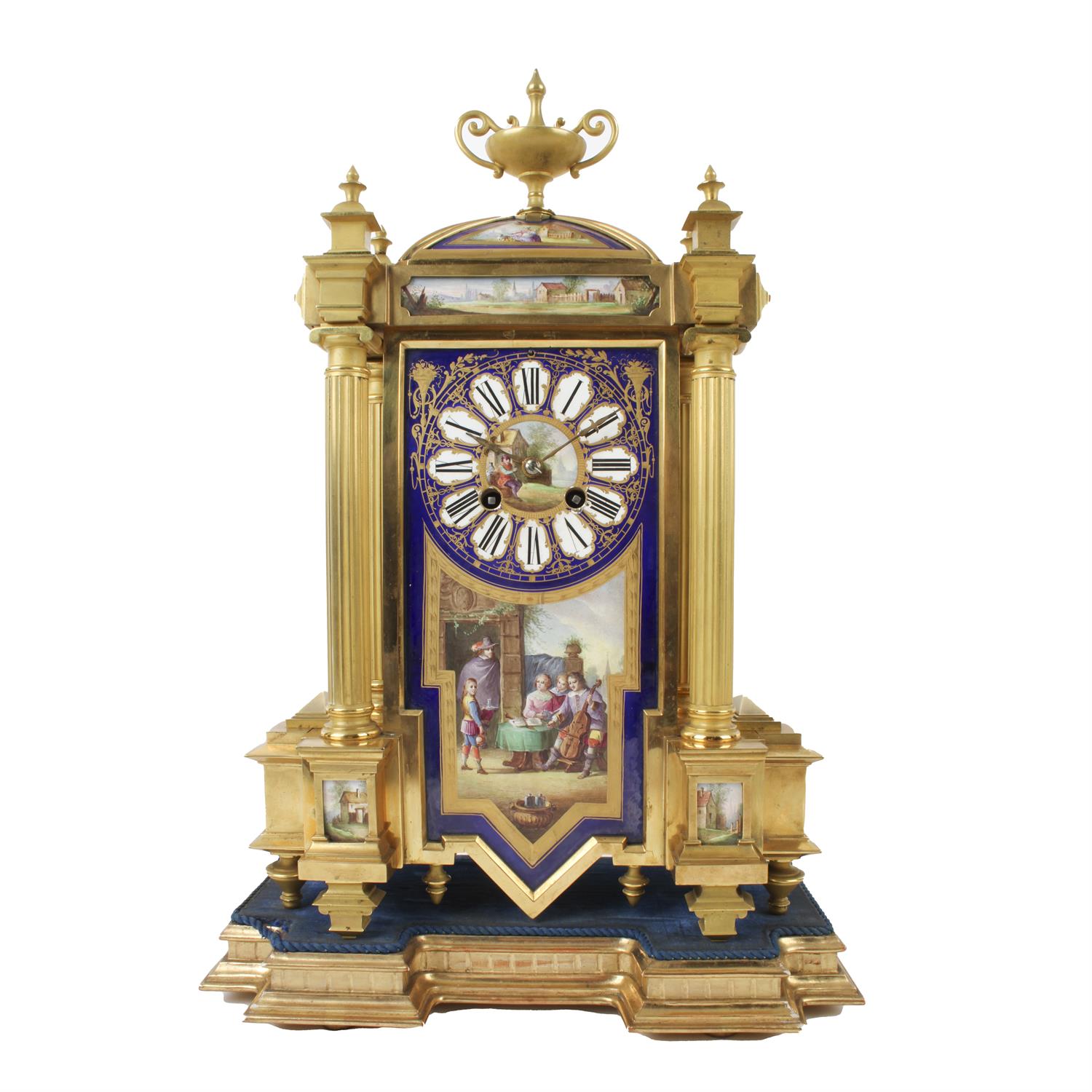 Japy Freres three piece clock garniture - Bild 2 aus 12