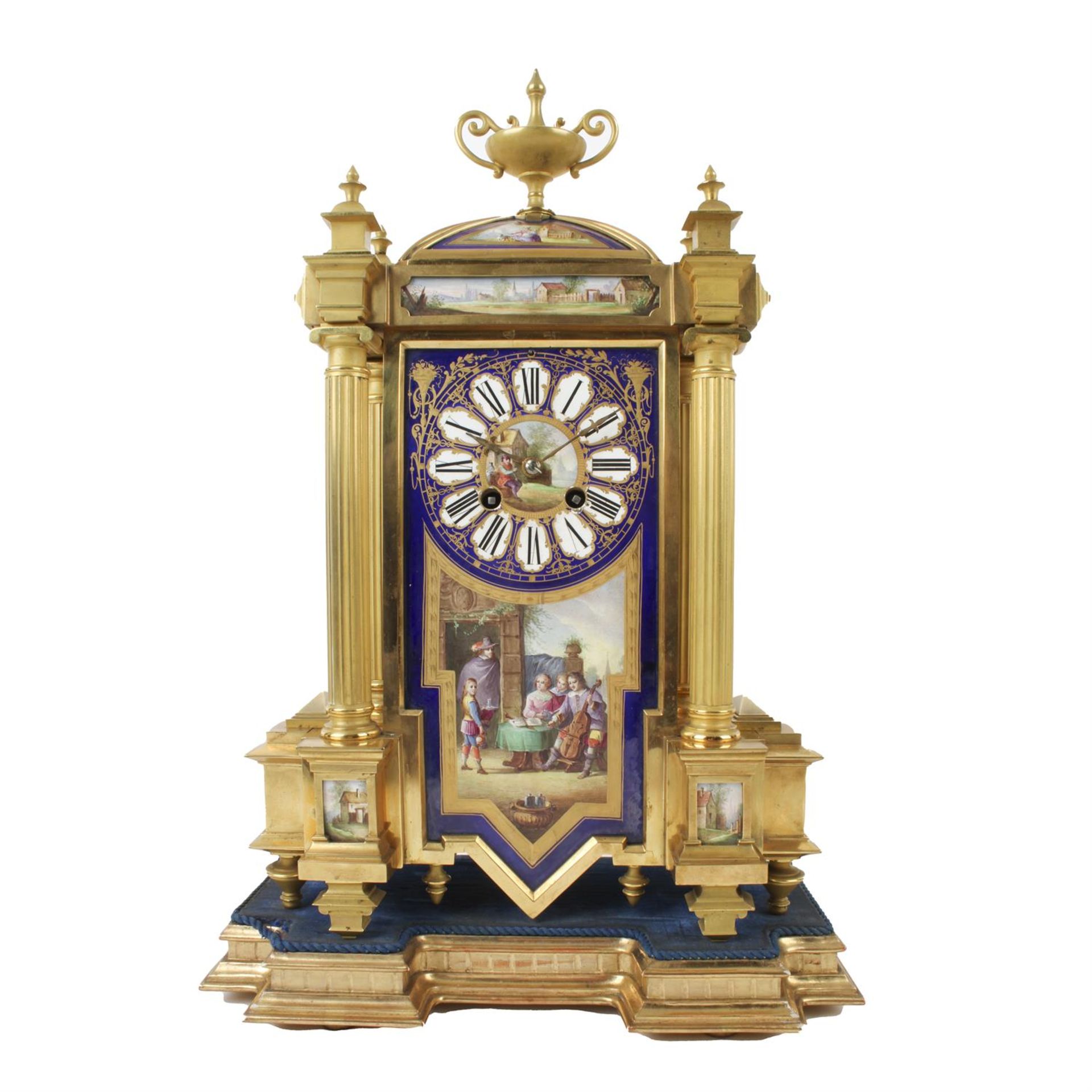 Japy Freres three piece clock garniture - Image 2 of 12