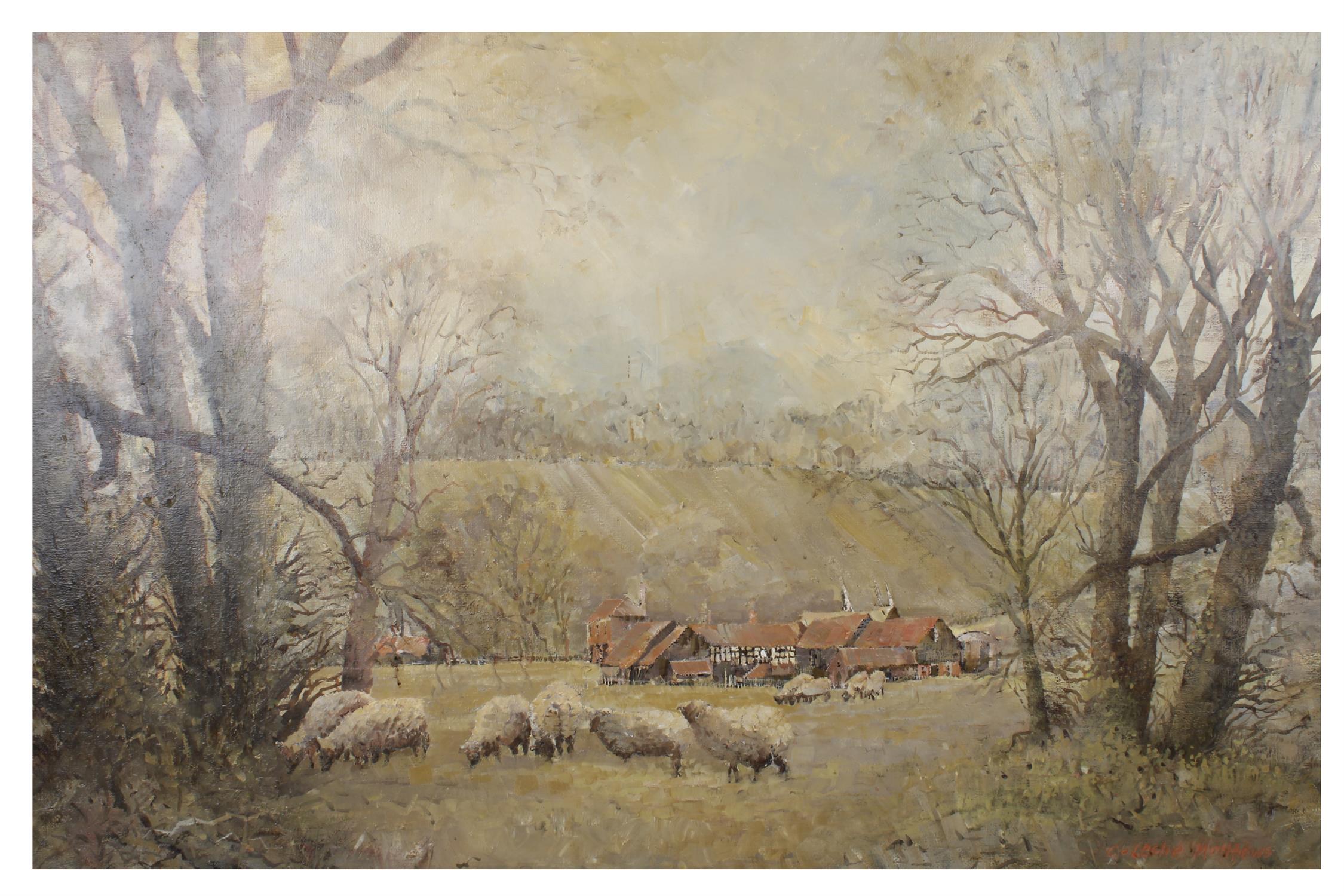 Rural landscape oil on canvas - Bild 3 aus 4