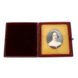 Portrait miniature of a young Victorian lady