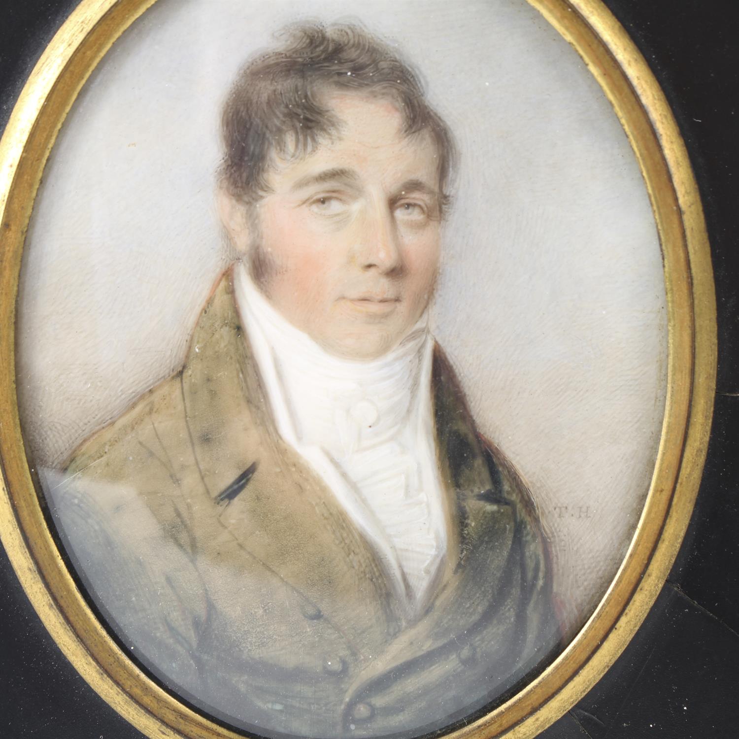 Attributed of Thomas Hazelhurst portrait miniature - Bild 2 aus 3