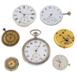 A large quantity of watch and pocket watch movements.