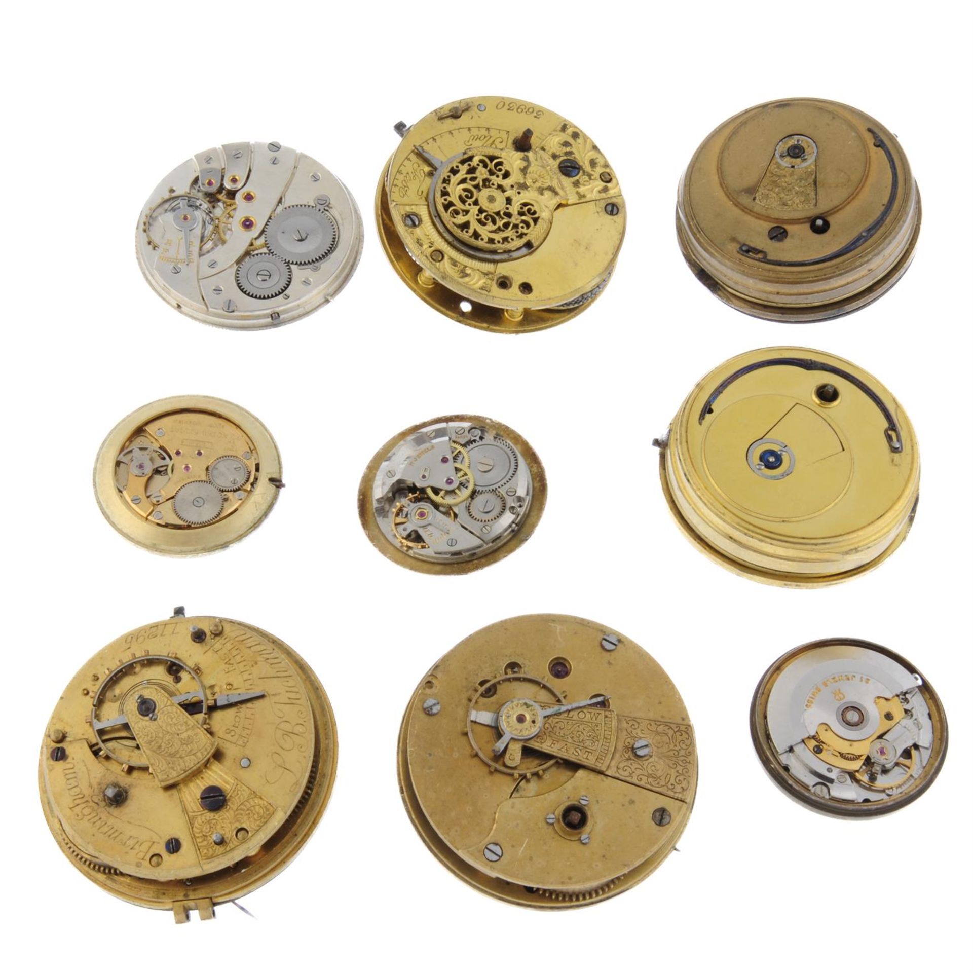 A group of watch and pocket watch movements. Approximately 75. - Image 2 of 2