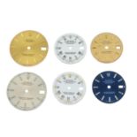 Rolex- a group of six dials.