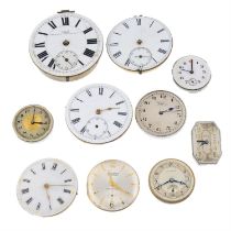 A group of watch and pocket watch movements. Approximately 50.