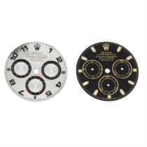 Rolex - a pair of Daytona dials.