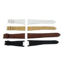 Patek Philippe - a group of four straps.