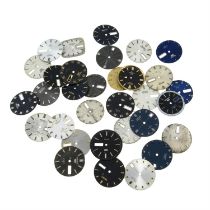 A group of Seiko watch dials.