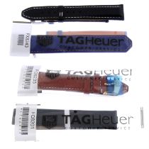 TAG Heuer - a large group of straps. Approximately 40.