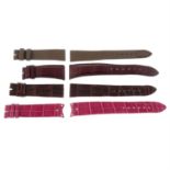 Patek Philippe - a group of four straps.