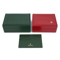 Rolex - a pair of vintage watch boxes.